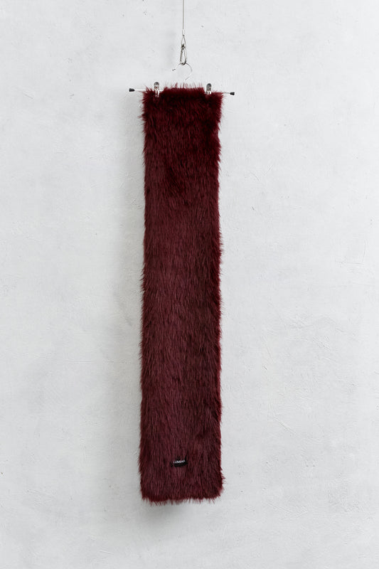 Lumina fake fur sjaal bordeaux