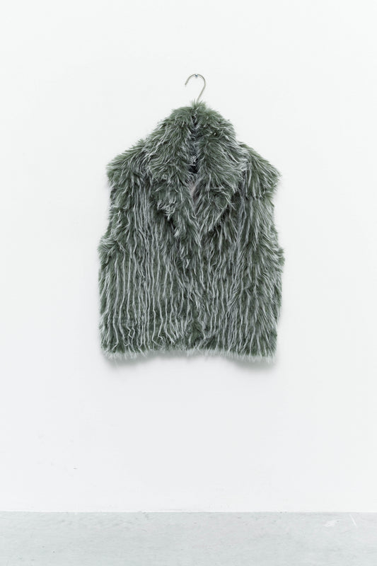 Lumina faux fur gilet - Groen